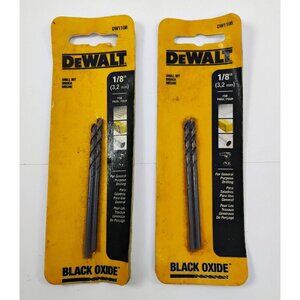 DeWALT DW1108 1/8" Drill Bit - Black/Gold lot of 2